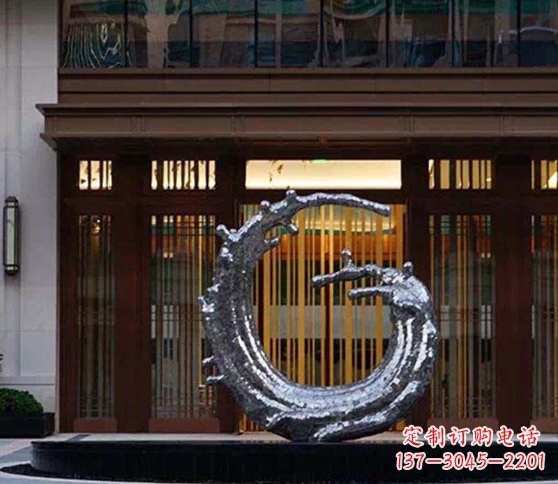 不锈钢抽象景观雕塑1