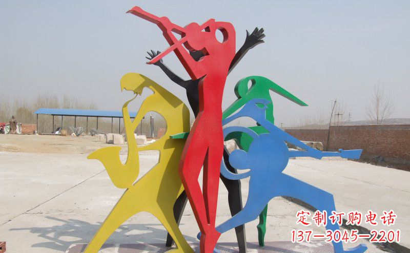 不锈钢抽象乐队雕塑