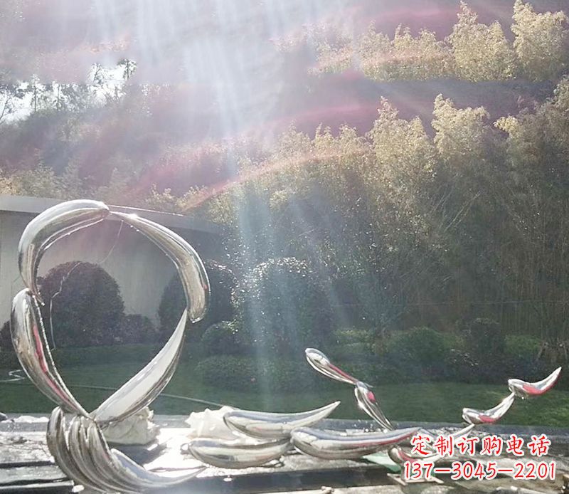 鲤鱼雕塑 - 不锈钢/抽象/鲤鱼 鲤鱼雕塑 - 不锈钢/抽象/鲤鱼