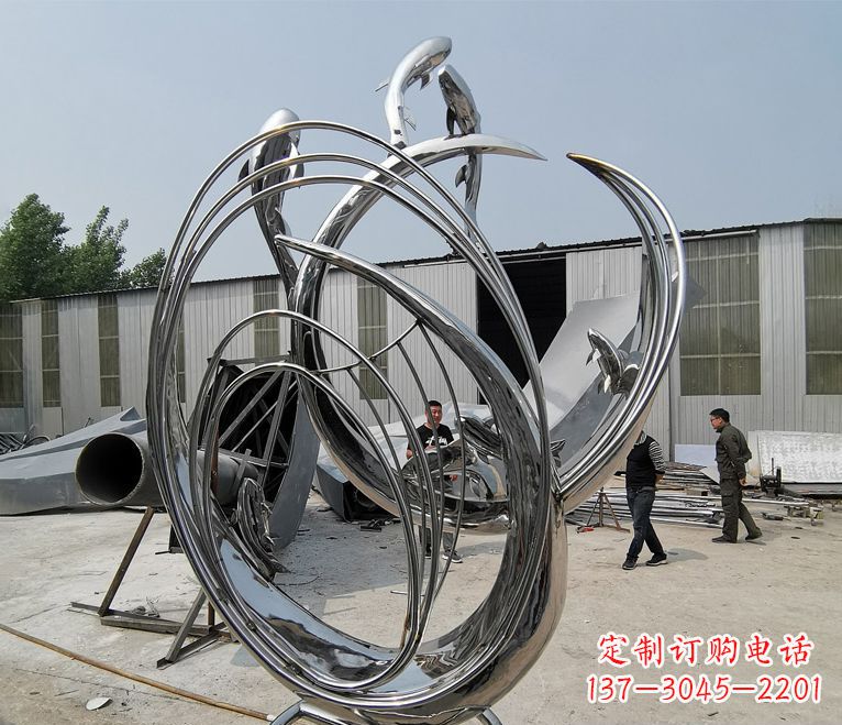 不锈钢/抽象/鱼跃龙门-不锈钢抽象鲤鱼跃龙门雕塑 不锈钢/抽象/鱼跃龙门-不锈钢抽象鲤鱼跃龙门雕塑