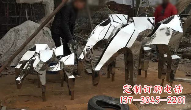 象马雕塑 - 不锈钢/象马 象马雕塑 - 不锈钢/象马