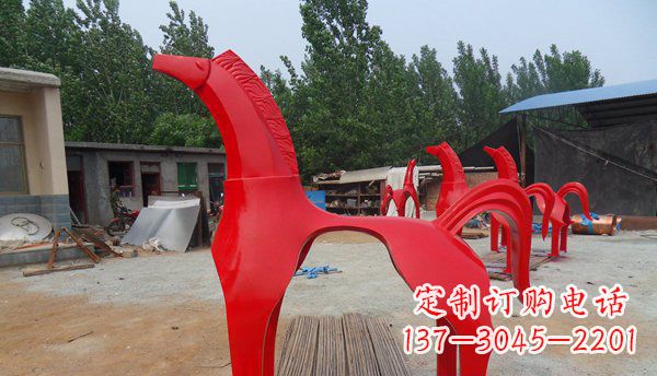 象马雕塑 - 不锈钢/象马 象马雕塑 - 不锈钢/象马