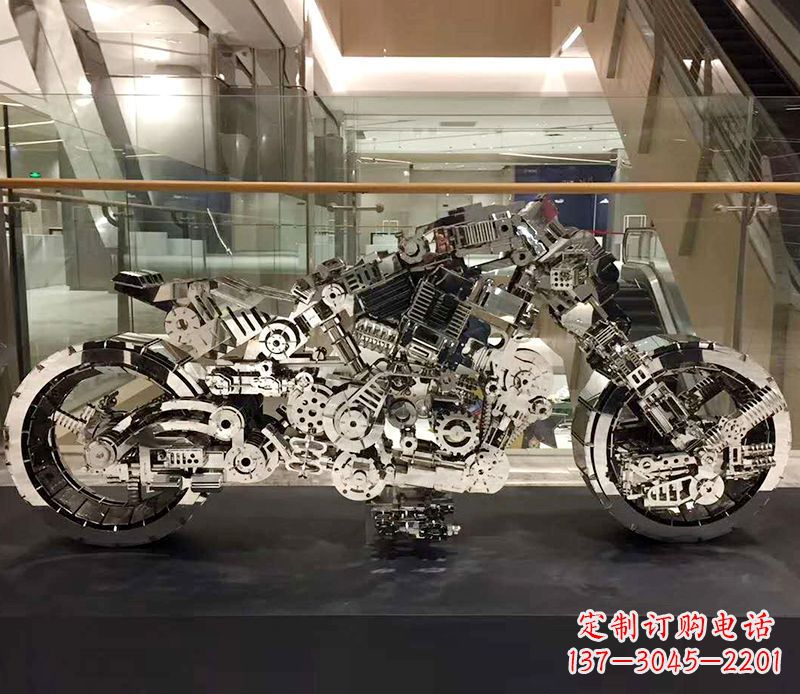 不锈钢/抽象/摩托车-不锈钢抽象摩托车雕塑 不锈钢/抽象/摩托车-不锈钢抽象摩托车雕塑