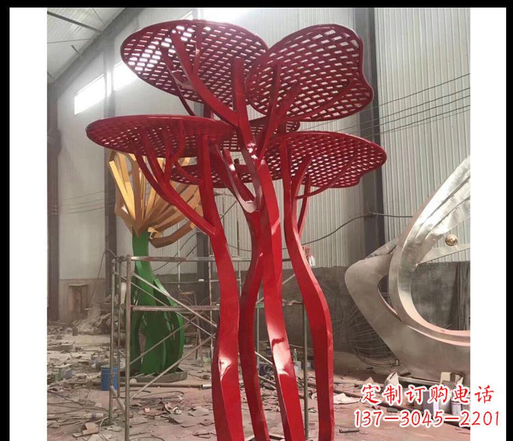 蘑菇雕塑 - 不锈钢/抽象/蘑菇/景观 蘑菇雕塑 - 不锈钢/抽象/蘑菇/景观