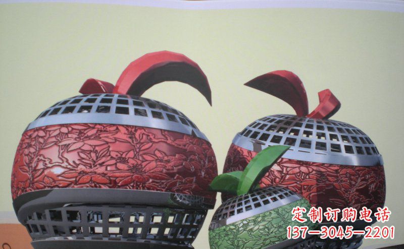 不锈钢/抽象/苹果-不锈钢抽象苹果雕塑 (2) 不锈钢/抽象/苹果-不锈钢抽象苹果雕塑 (2)
