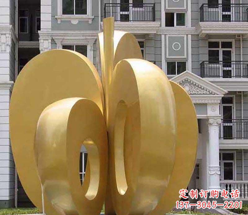 不锈钢/抽象/苹果-不锈钢抽象苹果雕塑 不锈钢/抽象/苹果-不锈钢抽象苹果雕塑
