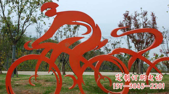 不锈钢/抽象/自行车/人物-不锈钢抽象骑自行车人物雕塑1 不锈钢/抽象/自行车/人物-不锈钢抽象骑自行车人物雕塑1