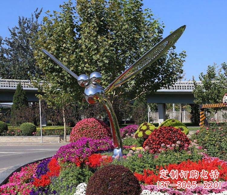 不锈钢抽象蜻蜓雕塑