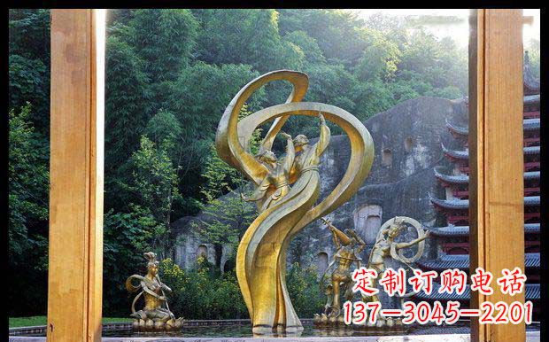 不锈钢抽象人物表演雕塑雕塑