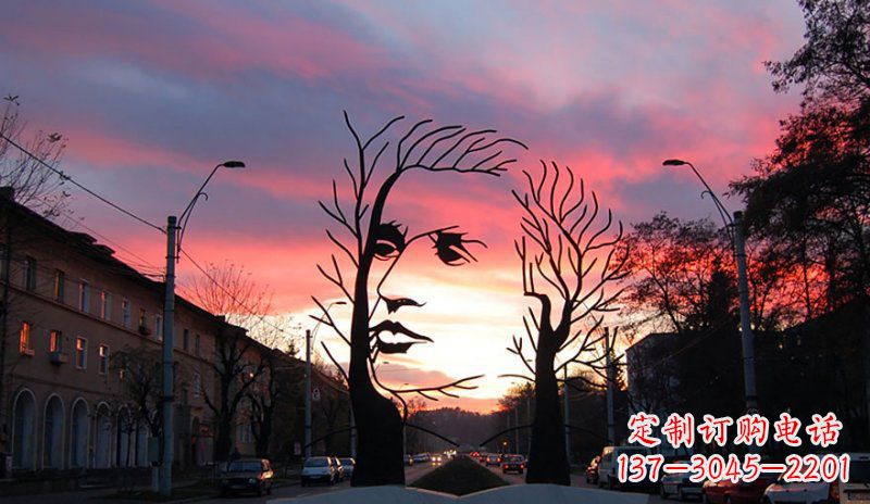 街边雕塑 - 不锈钢/抽象/人头/街边/景观 街边雕塑 - 不锈钢/抽象/人头/街边/景观