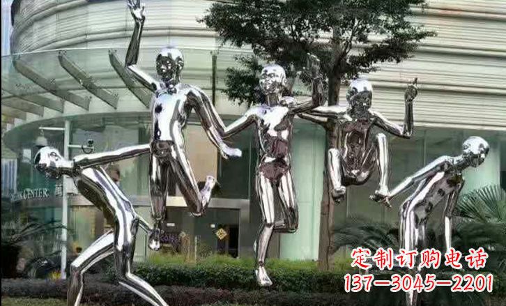 不锈钢抽象人物雕塑2