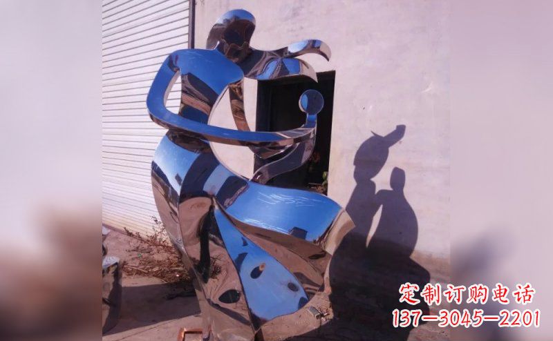 不锈钢抽象人物雕塑