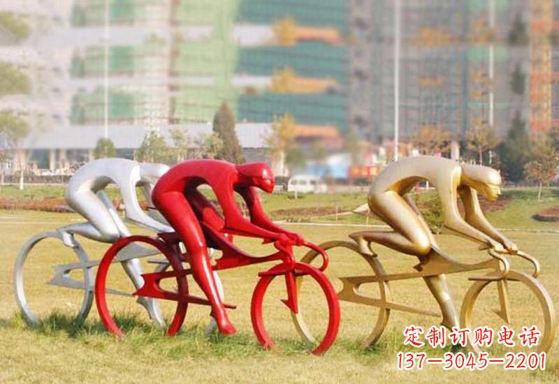 不锈钢/抽象/人物/自行车-不锈钢抽象人物骑自行车雕塑 不锈钢/抽象/人物/自行车-不锈钢抽象人物骑自行车雕塑