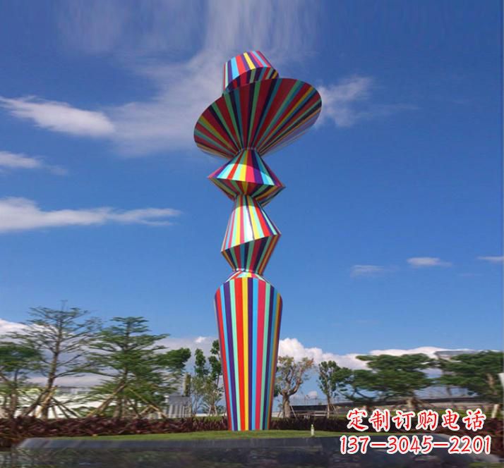 不锈钢抽象糖果雕塑