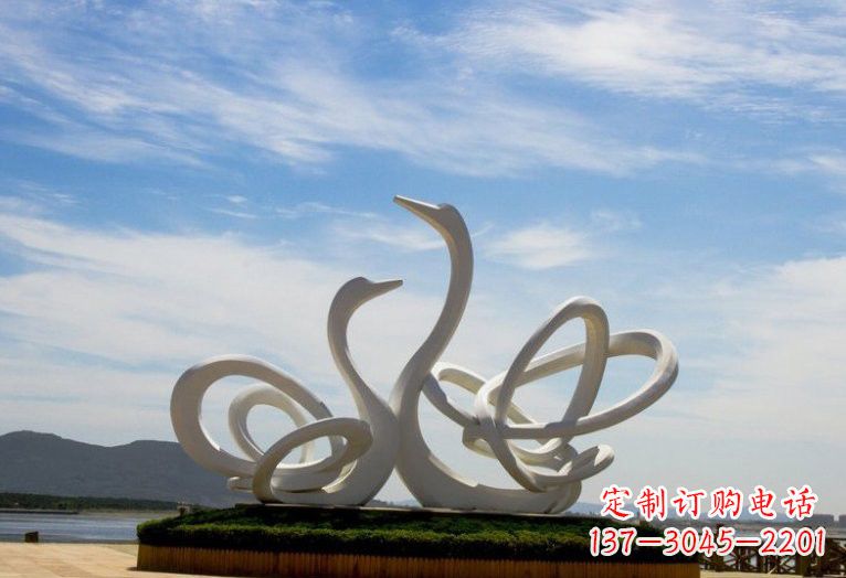 天鹅雕塑 - 不锈钢/抽象/天鹅 天鹅雕塑 - 不锈钢/抽象/天鹅