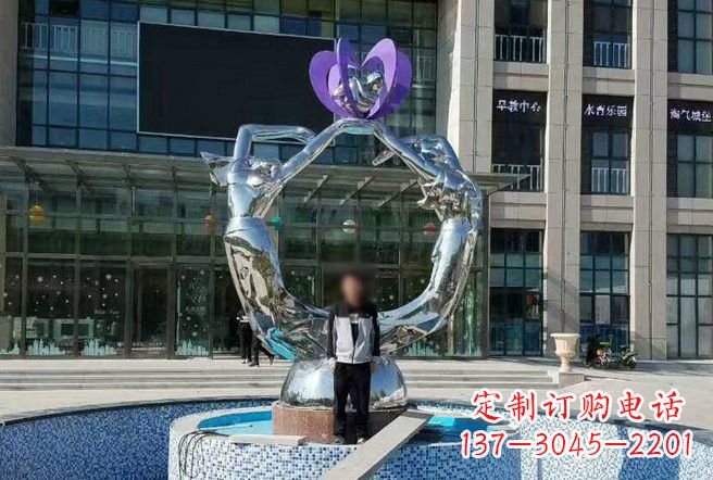 不锈钢抽象女孩雕塑 不锈钢抽象女孩雕塑