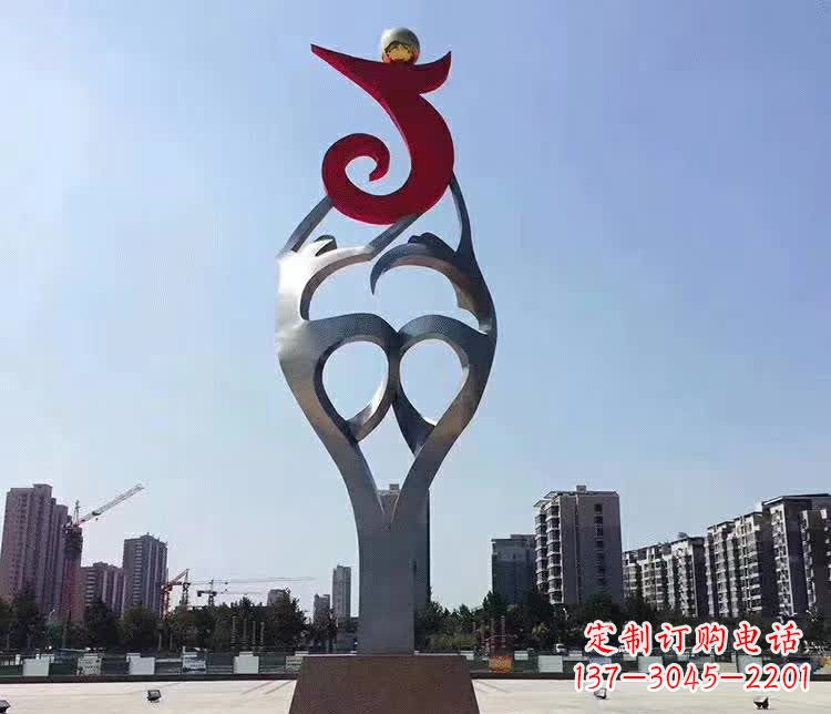 不锈钢抽象跳舞人物雕塑22