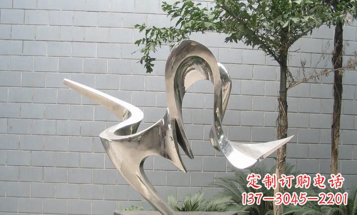 不锈钢抽象庭院摆件雕塑