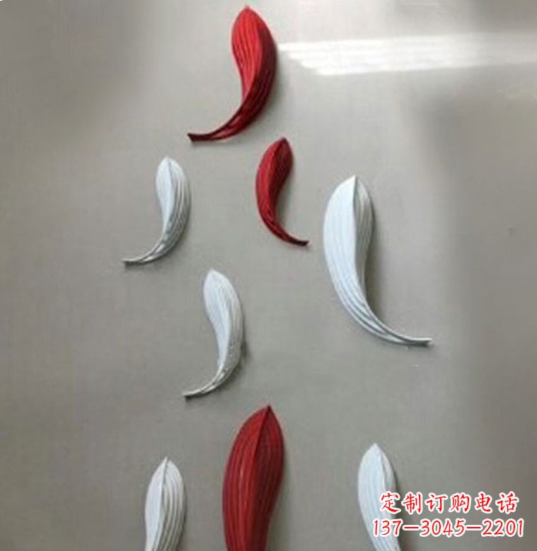 不锈钢抽象小鱼雕塑1