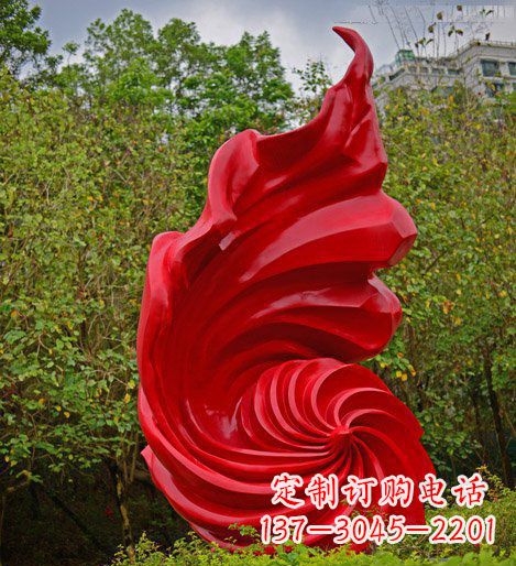 不锈钢抽象旋风公园景观雕塑