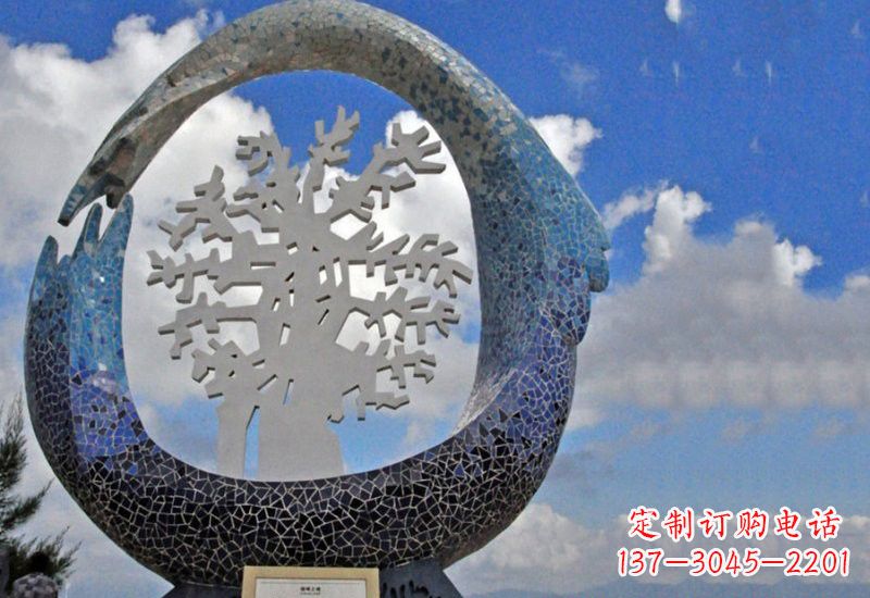 不锈钢抽象雪花雕塑