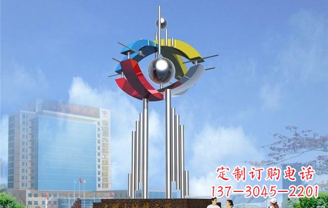 不锈钢抽象眼睛雕塑222