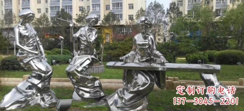 不锈钢/抽象/演奏/乐器/古代/美女-不锈钢抽象演奏乐器的古代美女雕塑 不锈钢/抽象/演奏/乐器/古代/美女-不锈钢抽象演奏乐器的古代美女雕塑