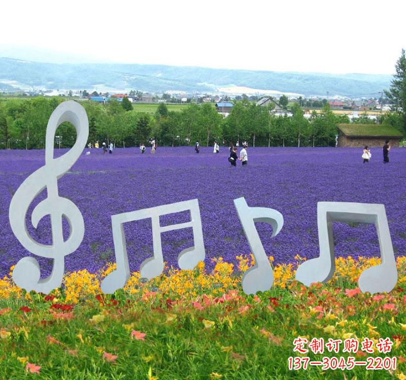 不锈钢抽象音符雕塑