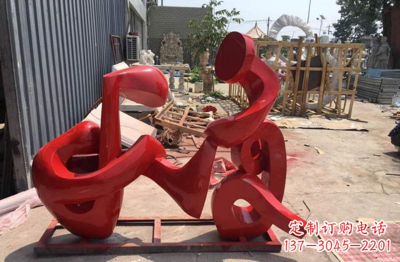 不锈钢音符雕塑传递美丽的音乐 不锈钢音符雕塑传递美丽的音乐