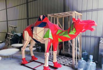 不锈钢彩绘骆驼雕塑传统文化的艺术体现