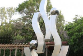 不锈钢飘带雕塑美化小区景观