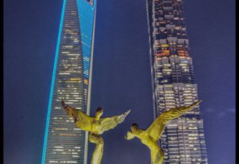 不锈钢天使雕塑闪耀广场