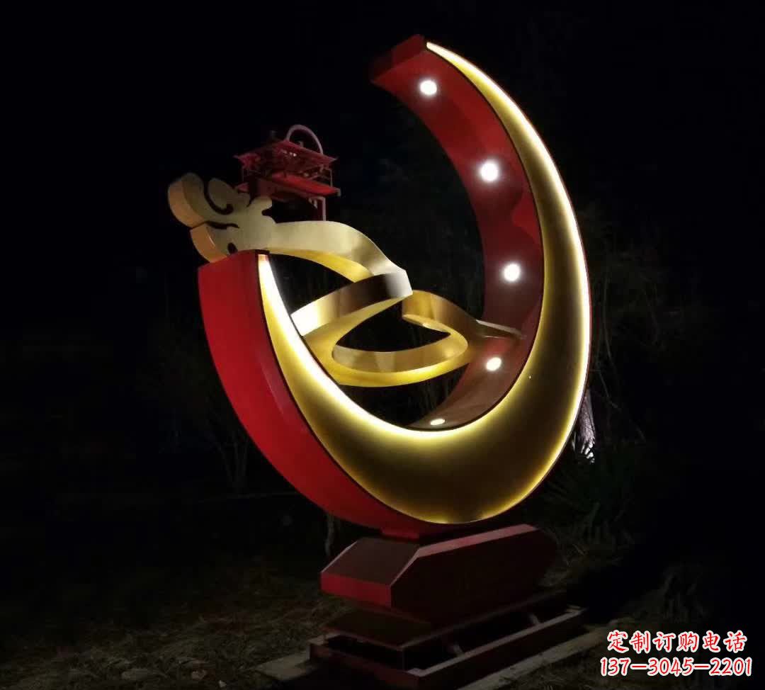 月亮雕塑 - 不锈钢/抽象/月亮 月亮雕塑 - 不锈钢/抽象/月亮