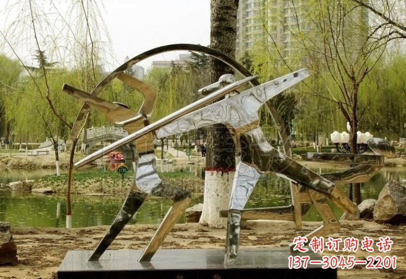 运动员雕塑 - 不锈钢/抽象/运动员 运动员雕塑 - 不锈钢/抽象/运动员