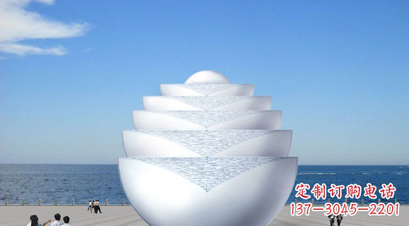 不锈钢抽象珍珠广场雕塑