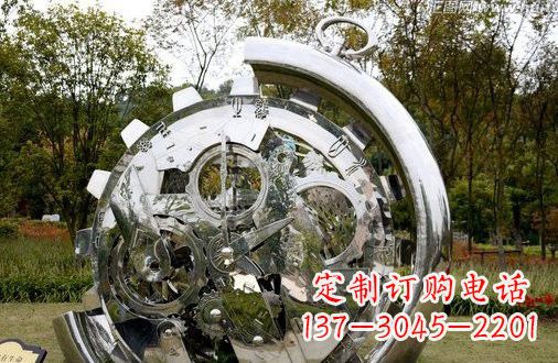 不锈钢抽象钟表雕塑