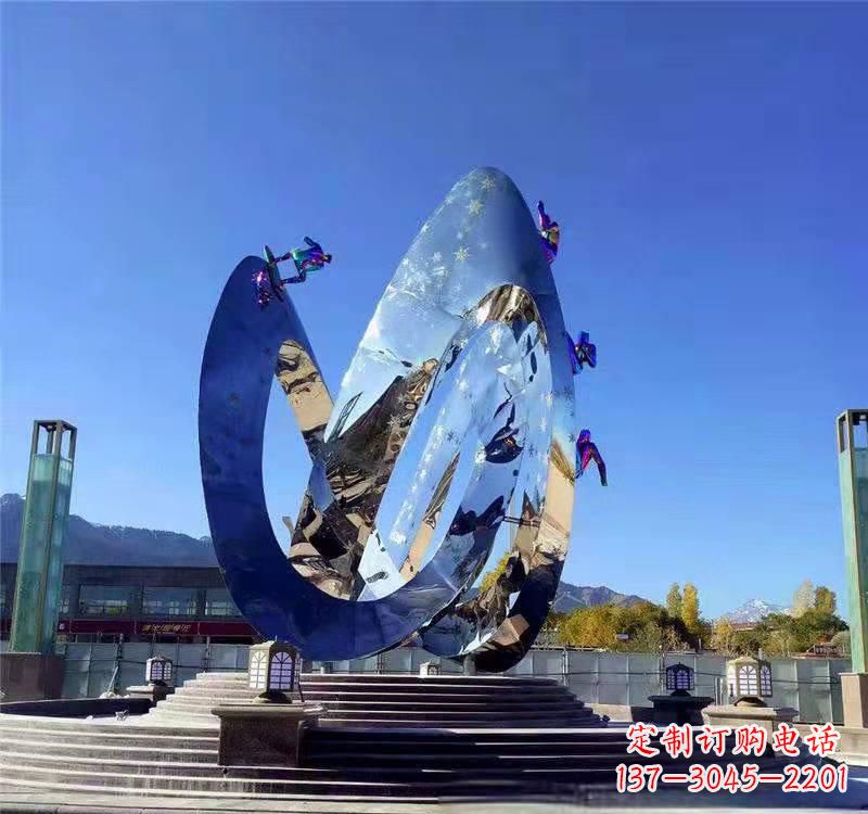 不锈钢创意标志雕塑