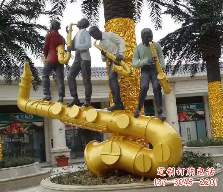 萨克斯雕塑 - 不锈钢/萨克斯/人物 萨克斯雕塑 - 不锈钢/萨克斯/人物
