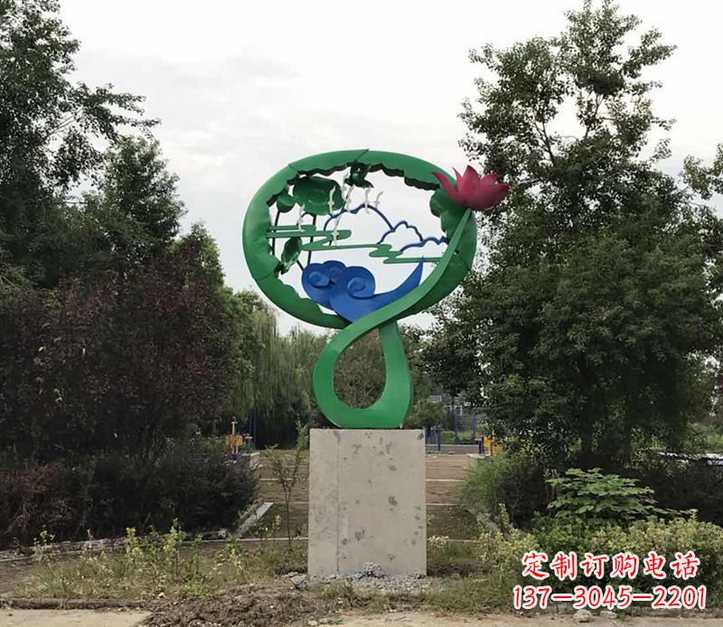 不锈钢村口标识雕塑