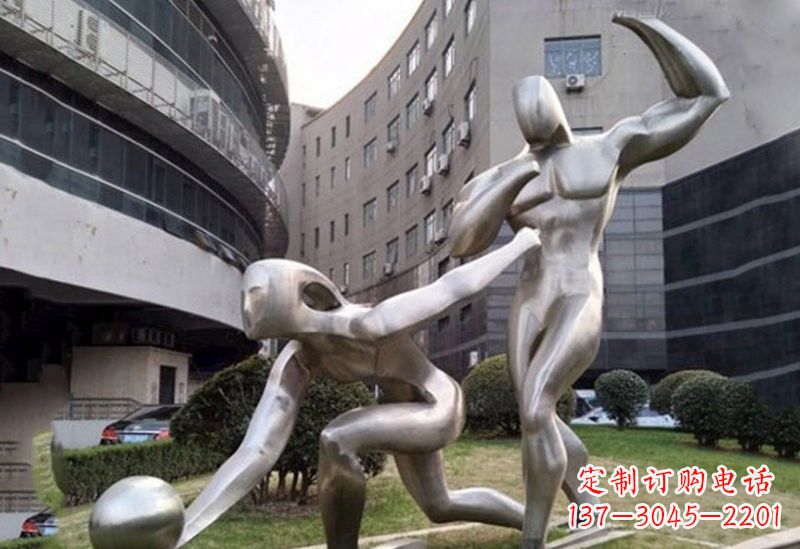 不锈钢保龄球雕塑——精美绝伦