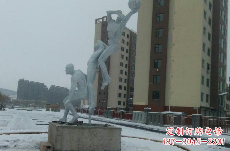 不锈钢打篮球人物雕塑222