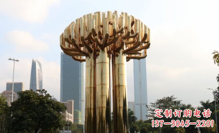 不锈钢大树广场景观雕塑