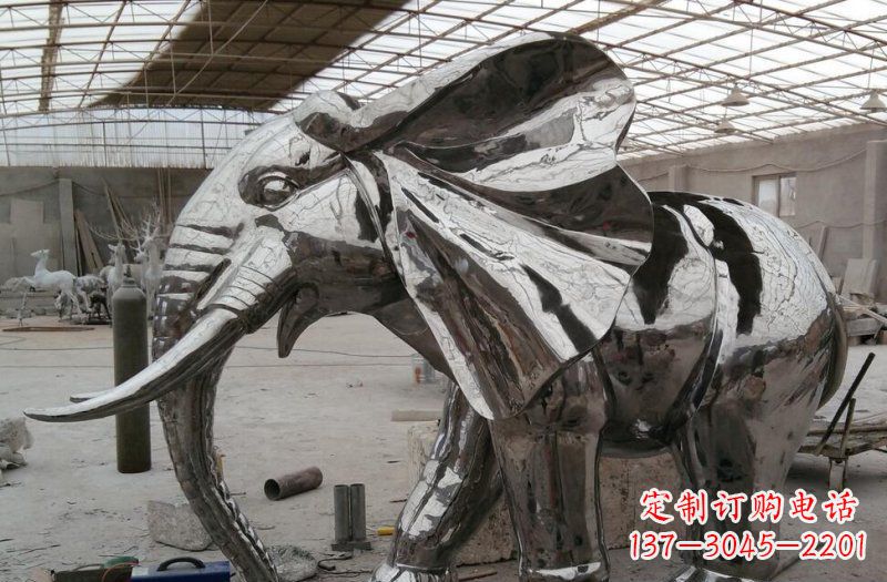 大象雕塑 - 不锈钢/大象/广场/动物 大象雕塑 - 不锈钢/大象/广场/动物