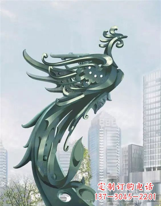 凤凰雕塑 - 不锈钢/大型/抽象/凤凰 凤凰雕塑 - 不锈钢/大型/抽象/凤凰