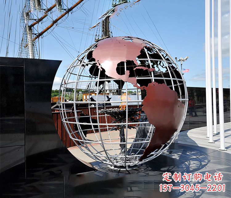 不锈钢大型地球仪雕塑