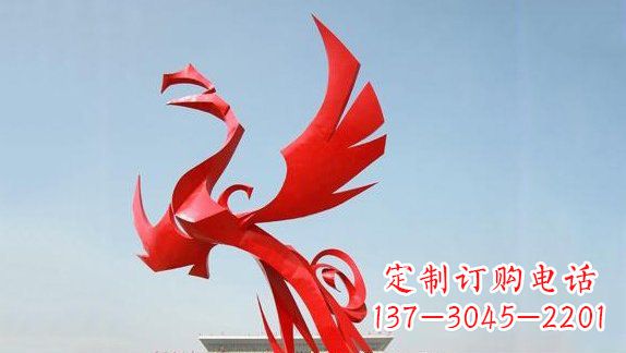 凤凰雕塑 - 不锈钢/大型/飞翔/凤凰 凤凰雕塑 - 不锈钢/大型/飞翔/凤凰