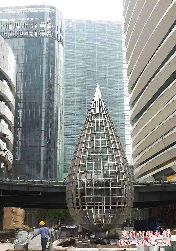 不锈钢大型水滴城市景观雕塑 不锈钢大型水滴城市景观雕塑