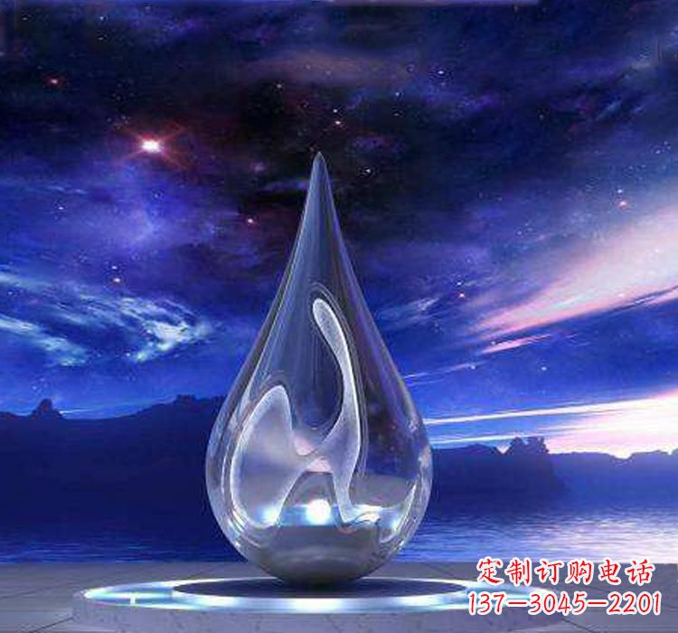 不锈钢大型水滴雕塑极致的审美艺术 不锈钢大型水滴雕塑极致的审美艺术
