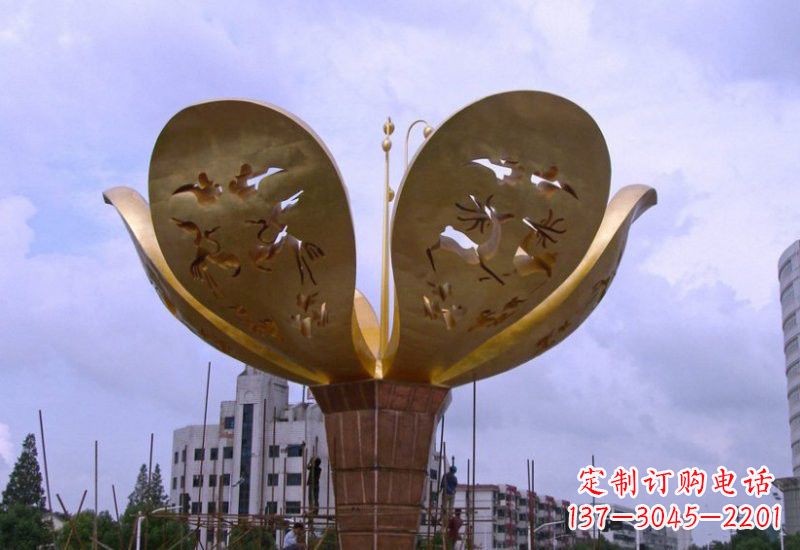 紫荆花雕塑 - 不锈钢/大型/紫荆花/景观 紫荆花雕塑 - 不锈钢/大型/紫荆花/景观
