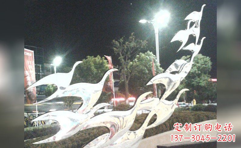 大雁雕塑 - 不锈钢/大雁 大雁雕塑 - 不锈钢/大雁